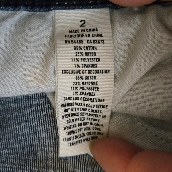 American Eagle Outfitters Women's 2 Blue Denim Shorts Distressed Super Stretch - Picture 3 of 5